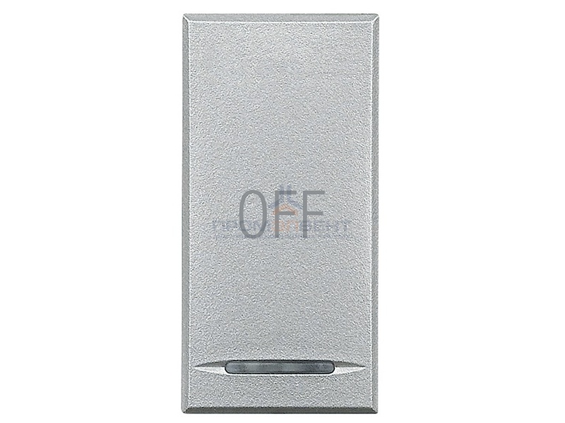 Axolute Клавиши с символами для системы автоматизации для 1 функции - 1 модуль, OFF, цвет алюминий