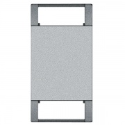 LivingLight Клавиша с 2 отверстиями для вставки символа, размер 1 модуль, цвет алюминий