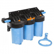 Фильтр магистральный 10"BB ДЖИЛЕКС 1M10Т3 - 1" (ВР/ВР торцевое, 3 непрозрачных колбы)