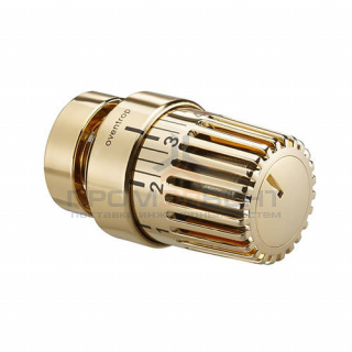 Головка термостатическая Oventrop Uni LD - клеммное соединение (регулировка 0-28°C, цвет золото)