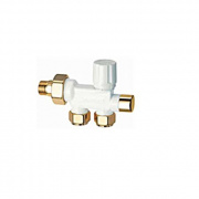 Узел дизайн-серии LadyFAR одноточечного подключения с терморегулирующим и запорным вентилями