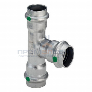 Тройник равнопроходной Viega Sanpress Inox 2318 - 42 (нержавеющая сталь)