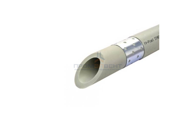 Труба полипропиленовая армированная алюминием FV-Plast STABI - 25×3,7 (PN20, штанга 4м, цв.серый)