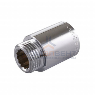Удлинитель резьбовой Tiemme 1530C - 1/2", длина 30 мм (НР/ВР, латунь хромированная)