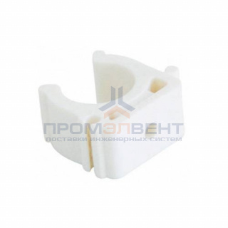 Клипса для труб KALDE - 40 (для полипропиленовых труб, цвет белый)