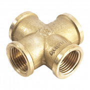 Крестовина латунная резьбовая равнопроходная STOUT (ВР) - 2"