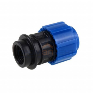 Переход на внутреннюю резьбу Политэк - 32 x 1" (винтовой, для труб ПНД)