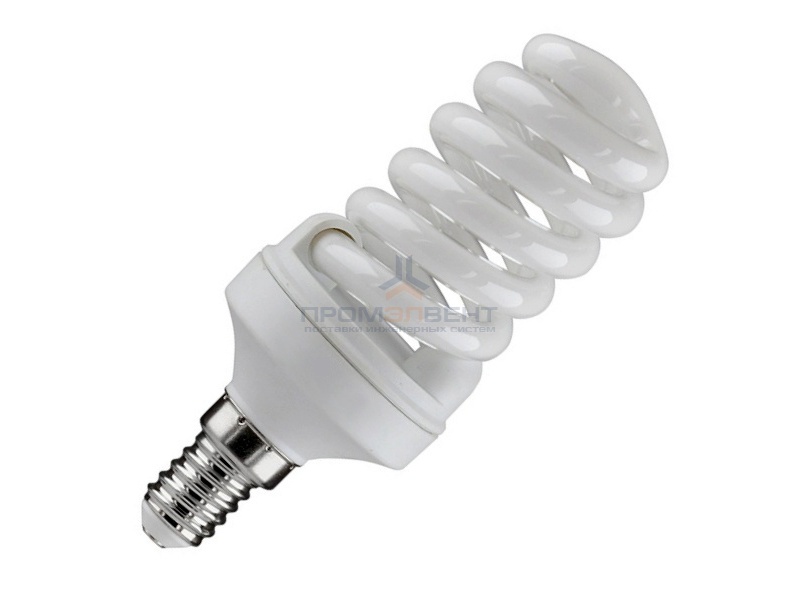 Лампа энергосберегающая ESL QL7 20W 4200K E14 спираль d46x103 белая