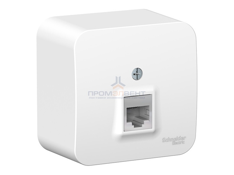 Розетка телефонная RJ11 Blanca Schneider Electric белая изол.пластина