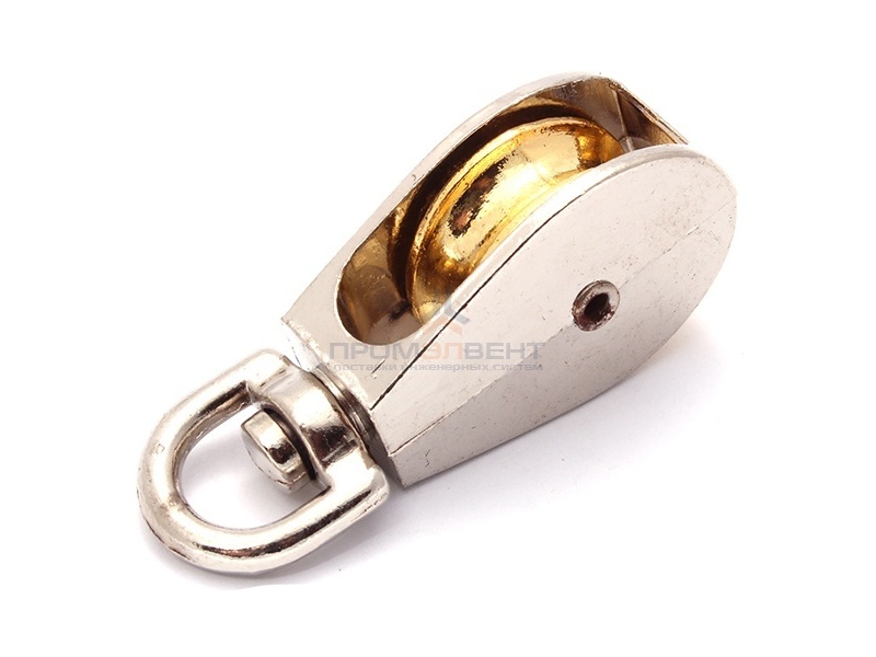 Блок для троса одинарный 25мм металлический шкив (трос 7мм) оцинкованный