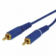 Шнур 2x2 RCA 3М синий GOLD