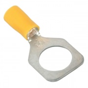 Наконечник с отверстием под винт и изолир.фланцем 2,5-6 кв.мм 8,2 мм (50шт) жёлтый (НКИ)