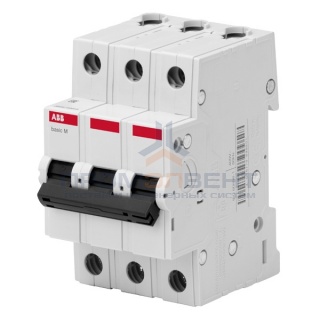 Автоматический выключатель ABB Basic M 3P 20A C 4,5кА, BMS413C20 (автомат)