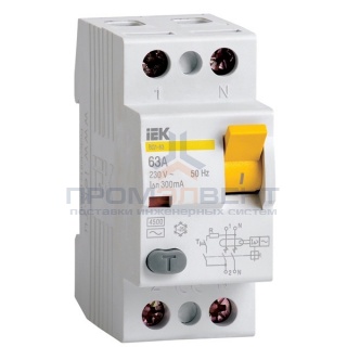 УЗО ВД1-63 2Р 63А 300мА ИЭК