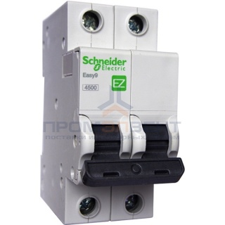 Автоматический выключатель Schneider Electric EASY 9 2П 25А С 4,5кА 230В (автомат)