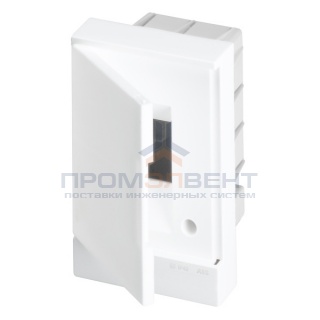 ABB Basic E Бокс в нишу 2М белая непрозрачная дверь (без клемм)
