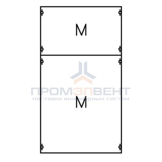 Панель с монтажной платой 2ряда/6 рейки