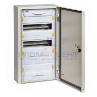 Щит металлический ЩРн-36з-1 74 IP54 UNIVERSAL с шинами N+PE на 36 модулей навесной 565х310х136 ИЭК