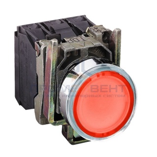 Кнопка Schneider Electric XB4BW34B5 c возвратом, с подсветкой 22мм красная